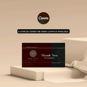 Thank You Card Template | Designed for Luxury watch jewellery clothing | Editable | Canva Download
