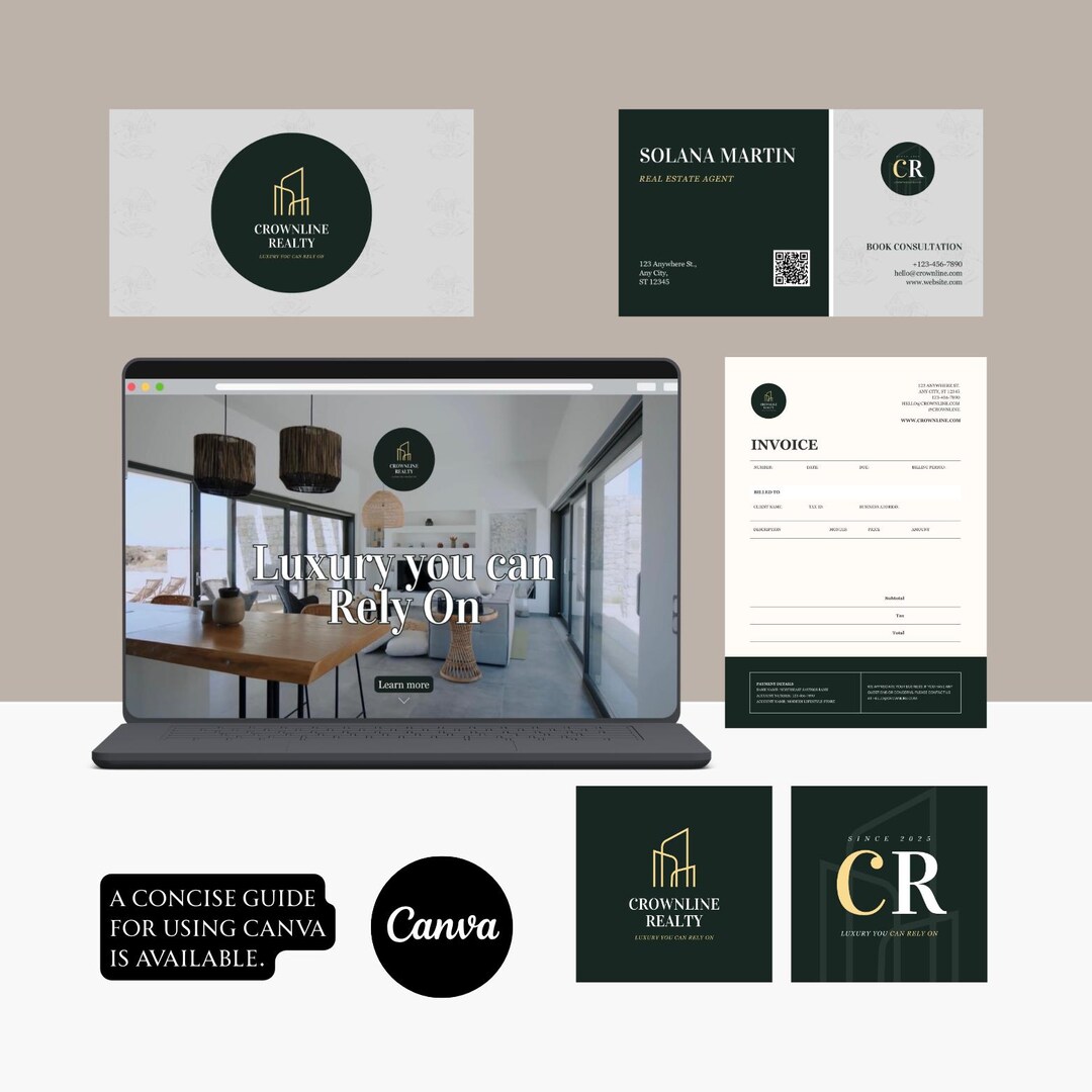 Real Estate Branding Kit | Realtor Sales and Marketing Bundle | Canva ...
