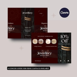 Editable Brochure Template | Designed for Luxury watch jewellery clothing | Canva Instant Download