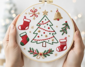 クリスマスツリー刺繍枠キット - Etsy 日本