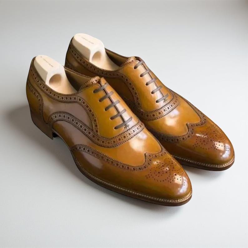 Chaussures Oxford Brogues Cheaney En Cuir De Veau - Taille UK 7 (Noir, Occasion Homme)