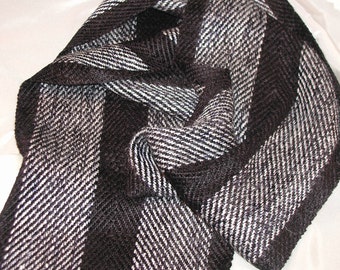 Handwoven Scarf in Bamboo, Rayon and Linen (829)