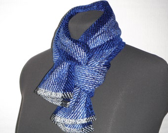 Handwoven Scarf in Bamboo, Rayon and Linen (830)