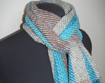 Silk and Rayon Handwoven Scarf (807)