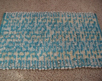 Handwoven Cotton Shaggy Looper Rug (1127A)