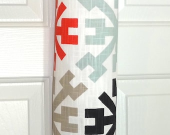 Plastic Bag Holder Grocery Bag Holder Storage Kitchen Bag Storage Red Black Grey Geometric Grocery Bag Organizer
