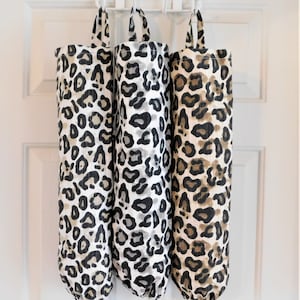 Plastic Bag Holder Grocery Bag Storage Kitchen Bag Storage Leopard Print Storage Bag Holder