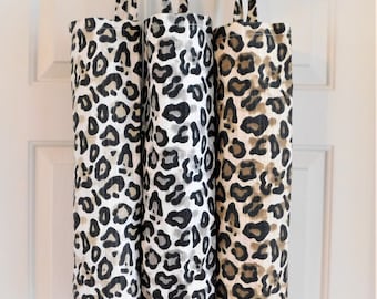 Plastic Bag Holder Grocery Bag Storage Kitchen Bag Storage Leopard Print Storage Bag Holder