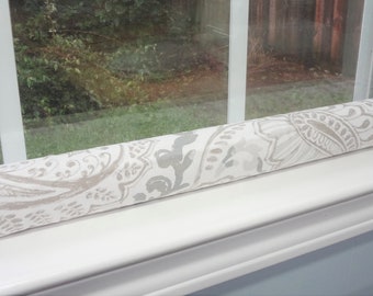 Door Draft Stopper Draft Dodger Door Draft Stop Draft Buster Beige Ecru Paisley Shannon Door Draft Stop