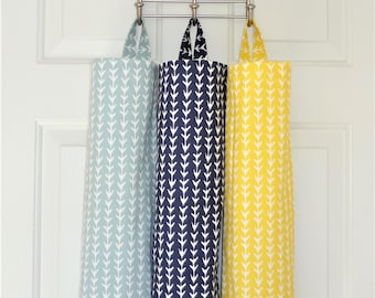 Plastic Bag Holder Grocery Bag Storage Kitchen Bag Storage Vine Black Yellow Blue Grey Geometric Storage Bag Holder