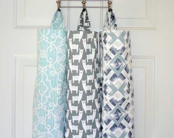 Plastic Bag Holder Grocery Bag Storage Kitchen Bag Storage Blue Geometric Llama Storage Bag Holder
