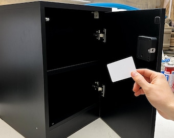 Comodino con scomparto nascosto, comodino con cassetto segreto, comodino moderno in legno con contenitore, mobili per camera da letto minimalisti