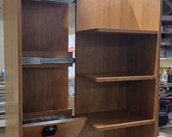 Libreria con scomparti nascosti / Mobile portaoggetti segreto / Libreria moderna con cassaforte nascosta / Mensola portaoggetti / Completamente assemblata