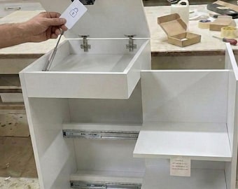 Libreria con scomparti nascosti / Scaffale moderno con scomparti nascosti, completamente assemblato