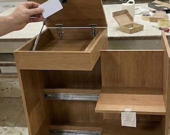 Libreria con scomparti nascosti / Scaffale moderno con scomparti nascosti, completamente assemblato