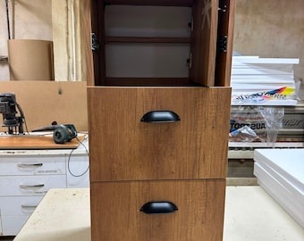Hidden Compartment Filing Cabinet | 3 Drawer Magnetic Lock Cabinet | Secret Storage Cabinet | Handmade Office Cabinet | Custom MDF Furniture