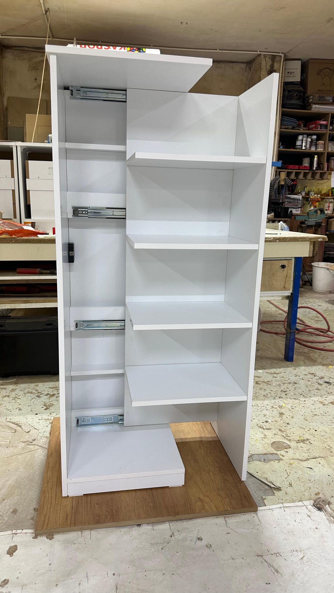 ZMARKRAFT Comodino con scomparto nascosto, comodino moderno di metà