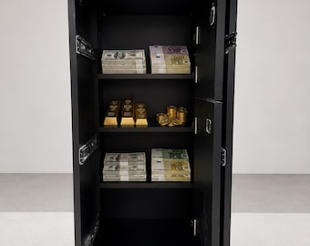 Hidden Compartment Filing Cabinet | 3 Drawer Magnetic Lock Cabinet | Secret Storage Cabinet | Handmade Office Cabinet | Custom MDF Furniture