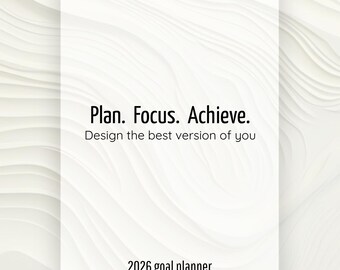 2026 Goals planner