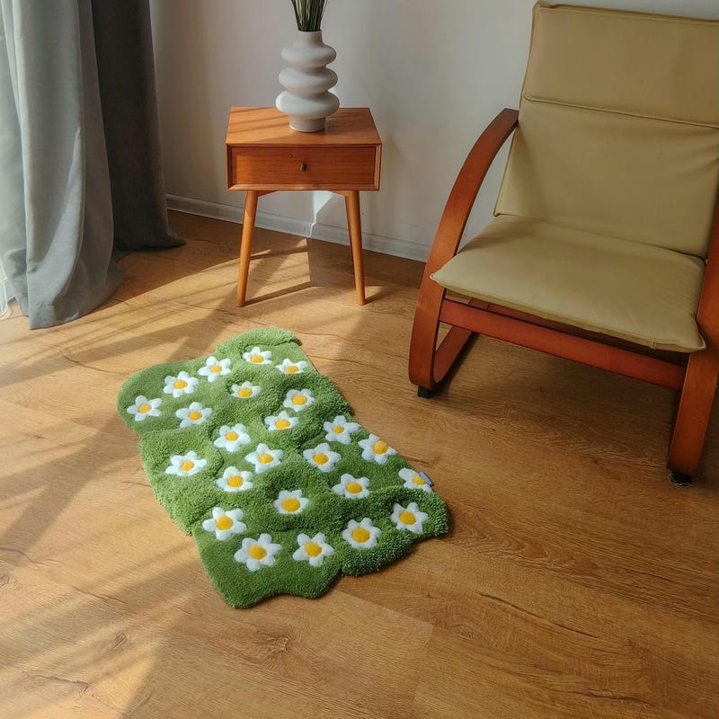 3d Tuft Daisy Rug - Etsy