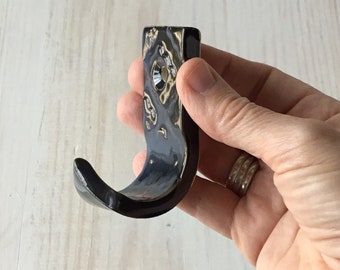 Small Dark Navy Blue Ceramic hook