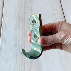 Medium Green Handmade Ceramic Hook