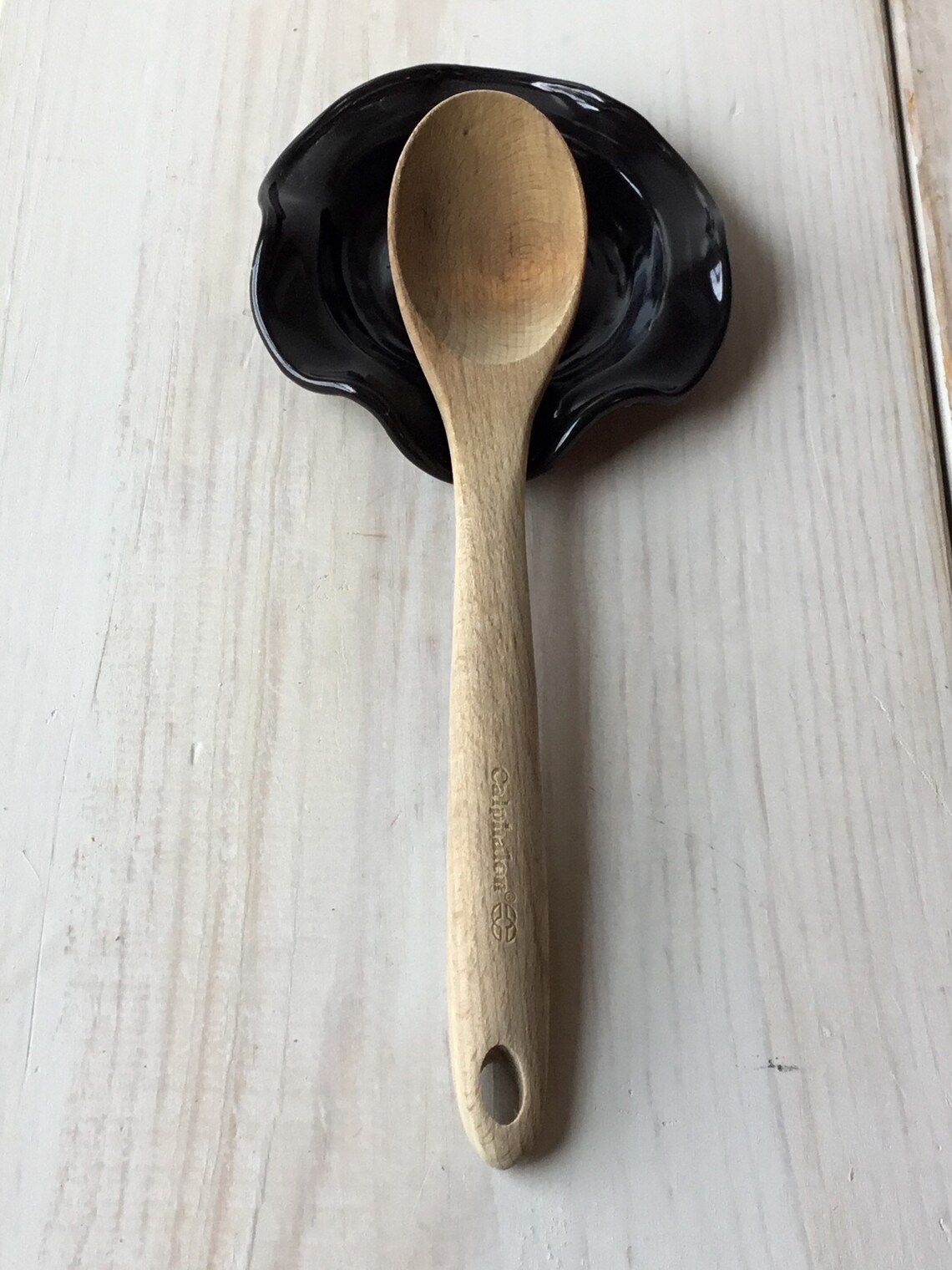 Black Spoon Rest Handmade Ceramic Etsy