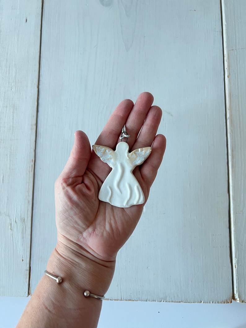 Small Ceramic Angel Ornament image 6