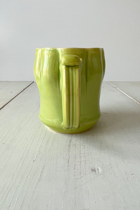 Lime Green Scalloped Mug Mighty Mug 16 Oz 