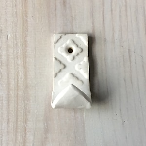 Small White Ceramic hook