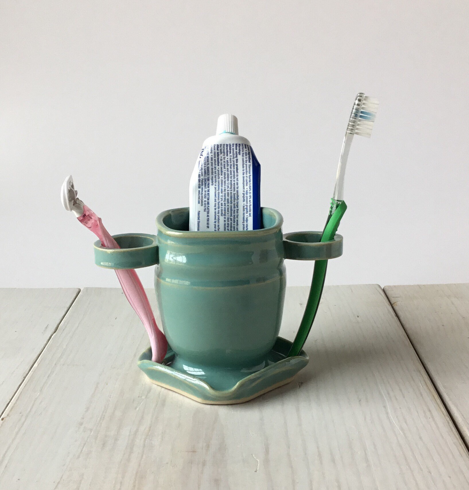 Turquoise Ceramic Electric Toothbrush Holder Etsy