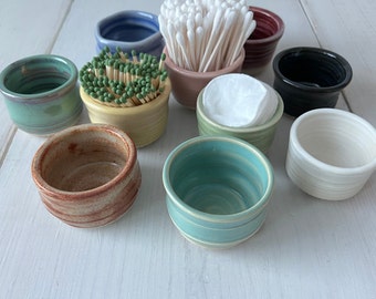 Little Bowls, matchstick holder, cotton swabs, cotton rounds, small bowl