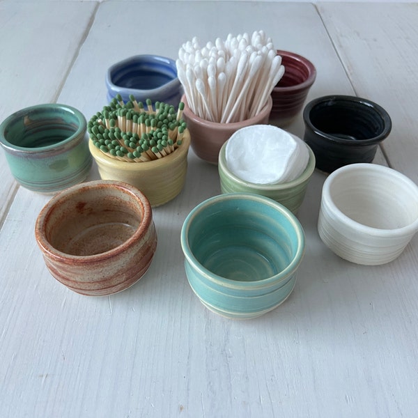 Little Bowls, matchstick holder, cotton swabs, cotton rounds, small bowl