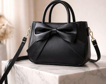 Black Bow Mini Handbag