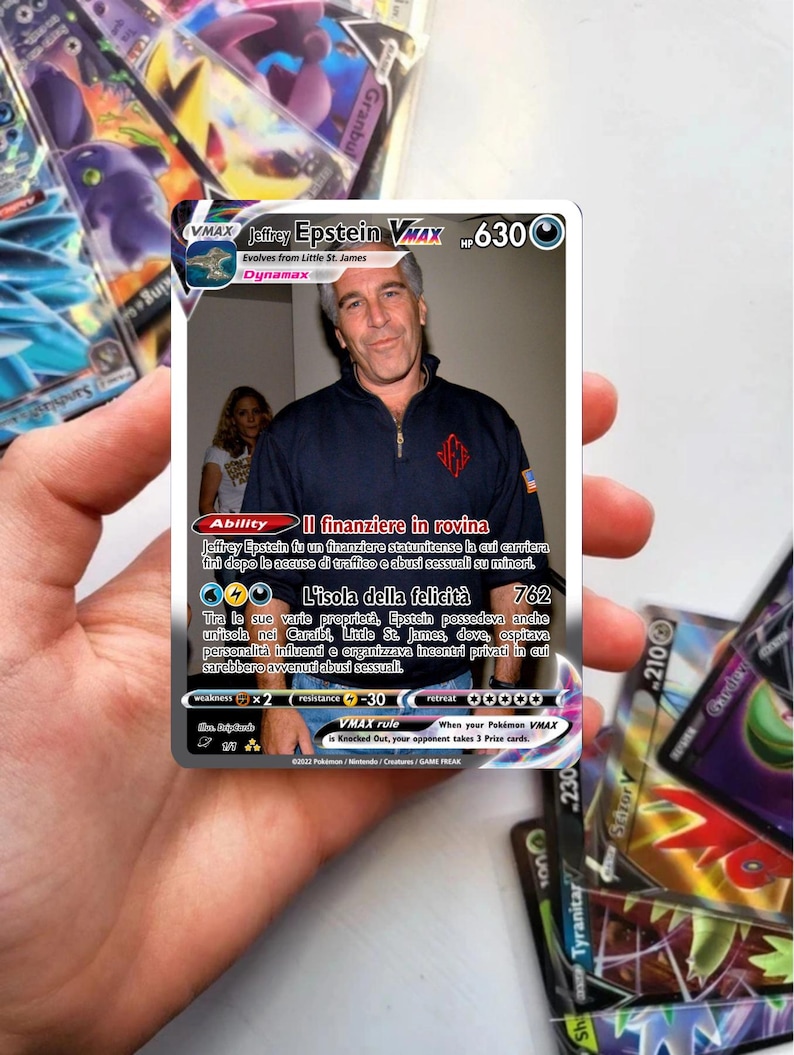 Jeffrey Epstein Pokémon Card | Fan Art | Collectible Gift for Pokémon ...