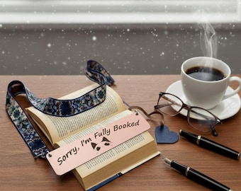Personalized Bookmark Purse With Detachable Woven Strap, Book Carrier With 6 Color Options