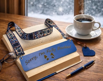 Personalized Bookmark Purse, "Sorry, I'm Fully Booked" Book Carrier