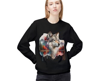 Wildlife Wolf Sweatshirt — Custom Graphic Crewneck