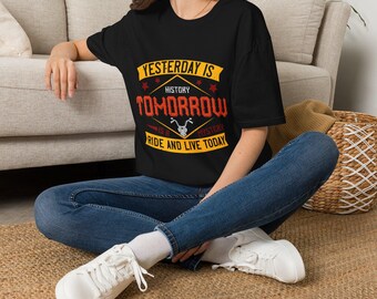 Yesterday Is History Tomorrow Tee | Inspirational Vintage Motorcycle Design