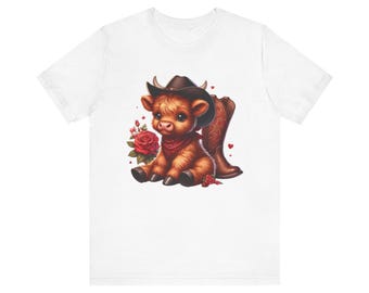 Baby Highland Cow Unisex Jersey Short Sleeve Tee