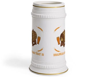 Beer Barrel Illustration Stein Mug | Oktoberfest, Brewery, Ale Design