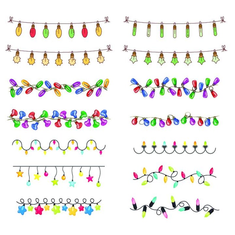Christmas Lights Svg Bundle: Seamless Christmas Lights Pattern ...