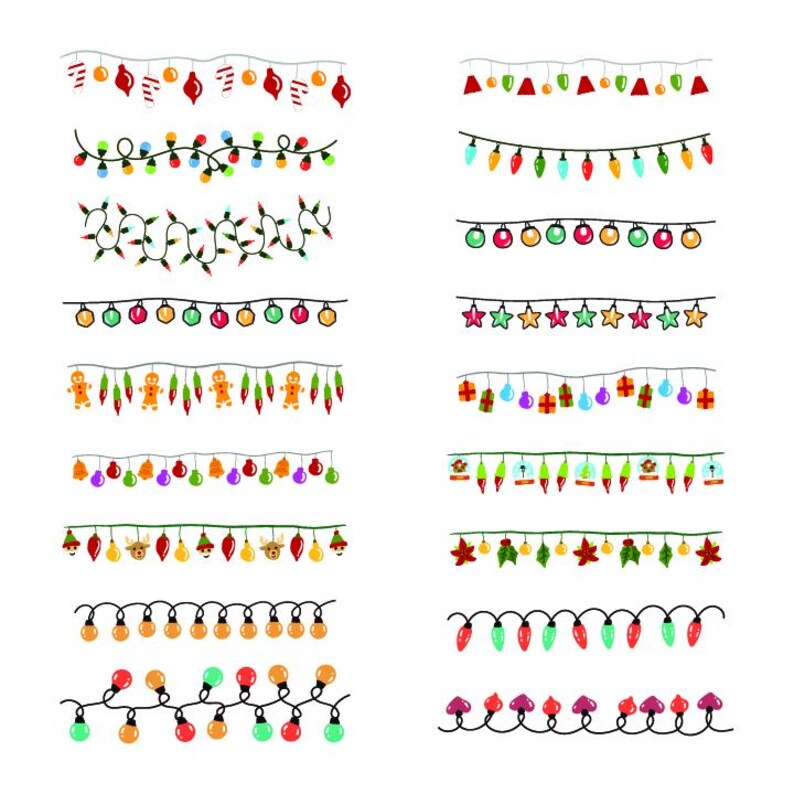 Christmas Lights Svg Bundle: Seamless Christmas Lights Pattern ...