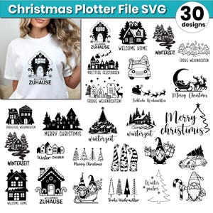 Christmas Plotter ZSvg: Weihnachten Svg, Plotterdatei weihnachten German Svg, Christmas Svg For Cricut, Silhouette(digital download)