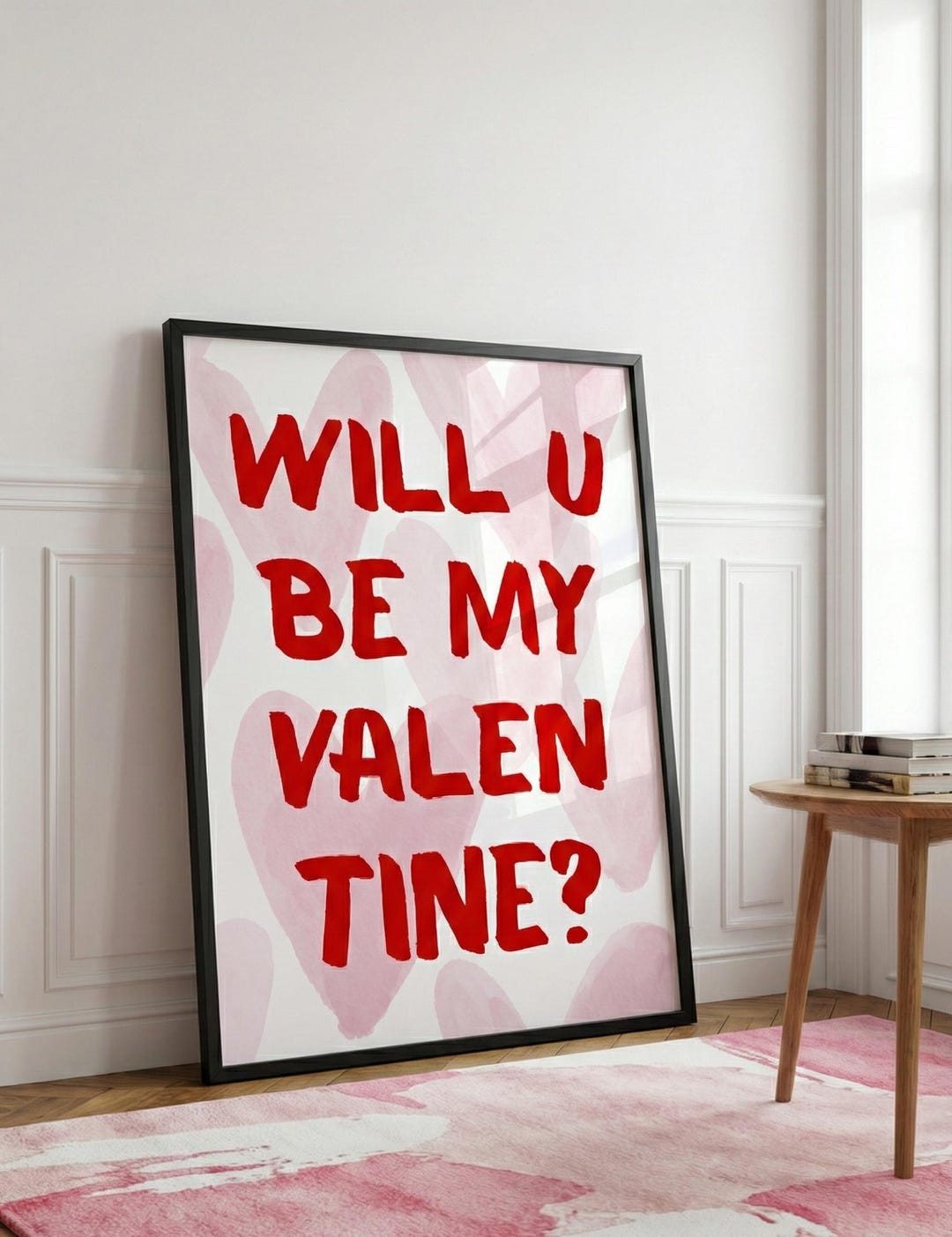 Will You Be My Valentine Printable, Valentine Proposal Poster, Romantic ...