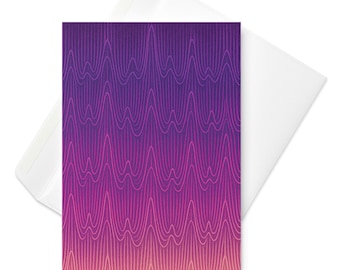 Heartbeat Spectrum Resonant Pattern Tarjeta de San Valentín Diseño Moderno Abstracto de Amor