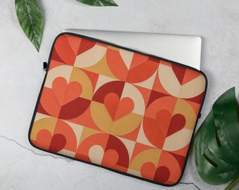 Funda para Portátil San Valentín Modern Romantic Bauhaus Heartbeat