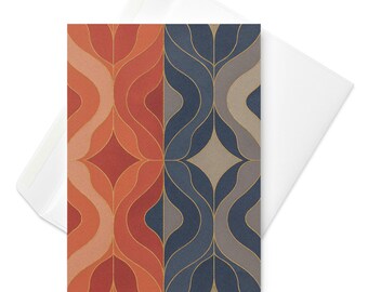 Duality Pattern Two Frequencies Tarjeta de San Valentín Arte Minimal Moderno