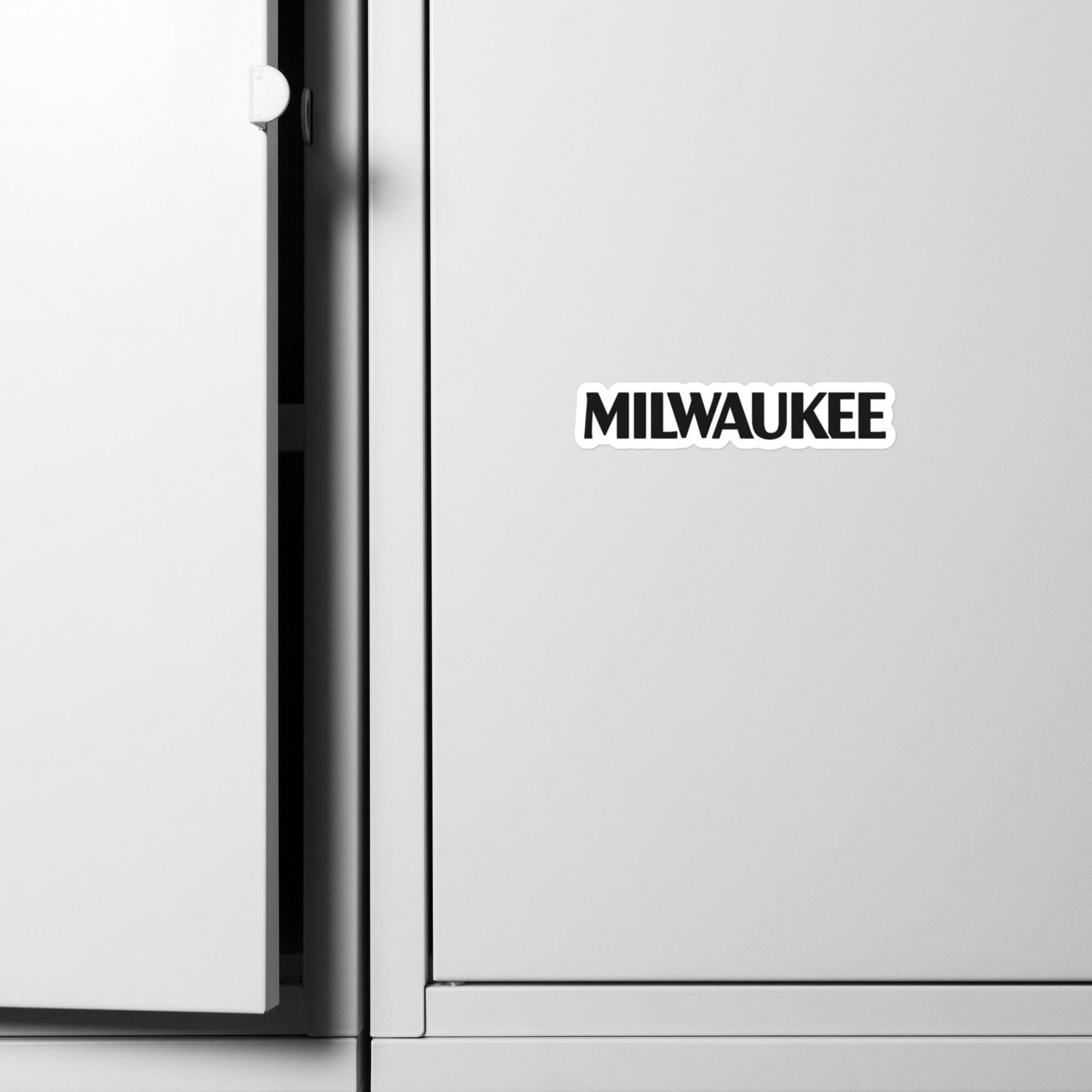 Milwaukee Design Language Milwaukee Typographic Wordmark Vinyl Sticker 6 Inch Industrial City ...