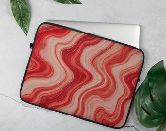 Valentine Marble Love in Stone Funda para Portátil Regalo Moderno de San Valentín